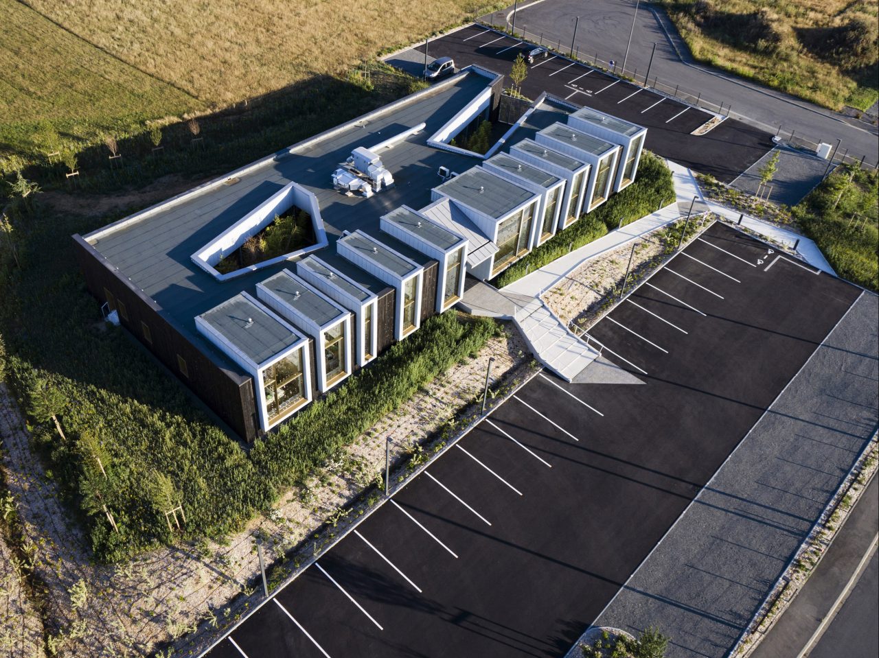 Photos aériennes par drone pour la photo d'architecture